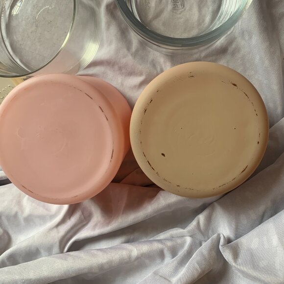 CANDLE JARS - 4 Empty Bath & Body Works, White Barn 3 Wick w/ lids, clean DIY - Picture 5 of 7